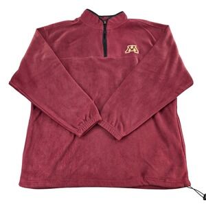Pro Edge Minnesota Gophers Fleece Pullover Quarter Zip Maroon XL